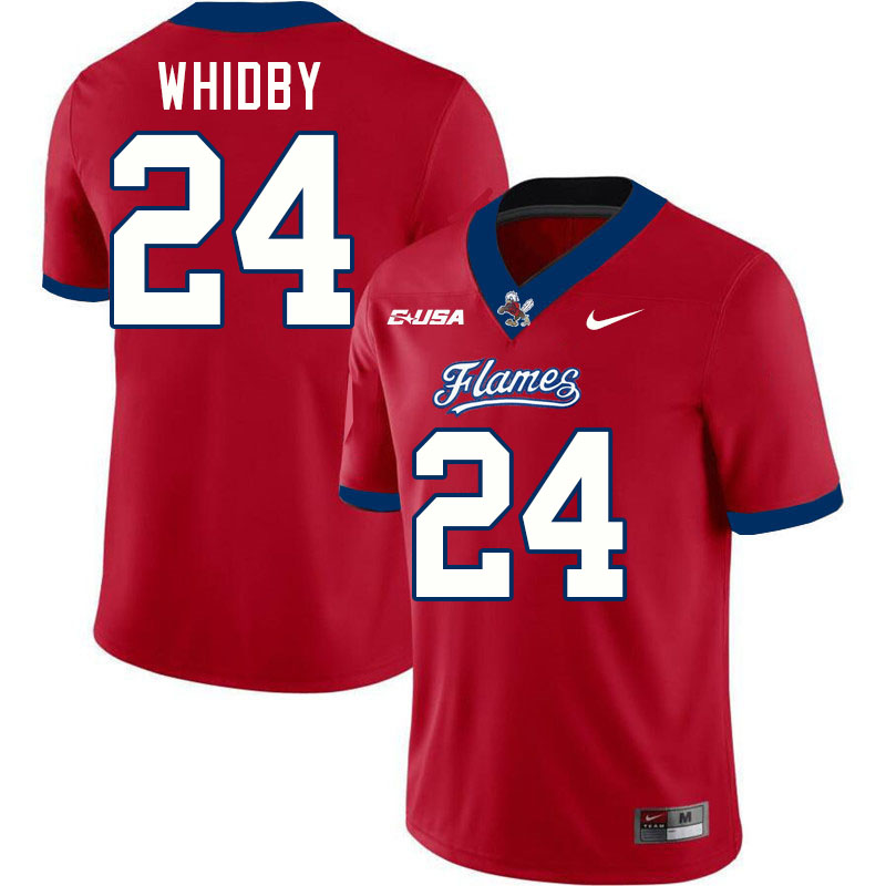 Liberty Flames #24 Kaidon Whidby College Football Jerseys Stitched-Red